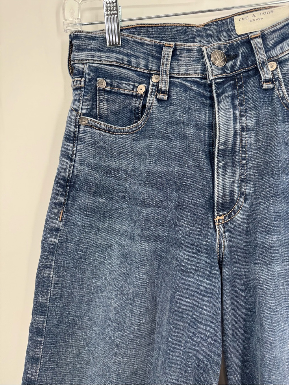 Rag & Bone Sofie High-Rise Ankle Ultra Wide Jeans - Size 24 - Picture 6 of 15